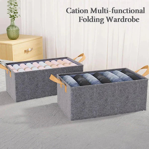 🔥HOT SALE🔥 Multi-functional Folding Wardrobe Clothes Organizer ❤️ Buy 2 get 1 Free❤️ (Pack of 3)