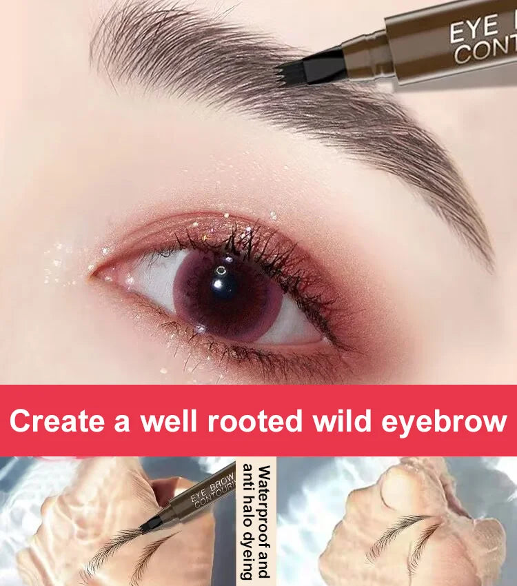 ✨Last Day Promotion 50% Off for Today Only! ✨ 4-Point Waterproof / Sweat-Proof Microblading Eyebrow Pen (5/5⭐⭐⭐⭐⭐)