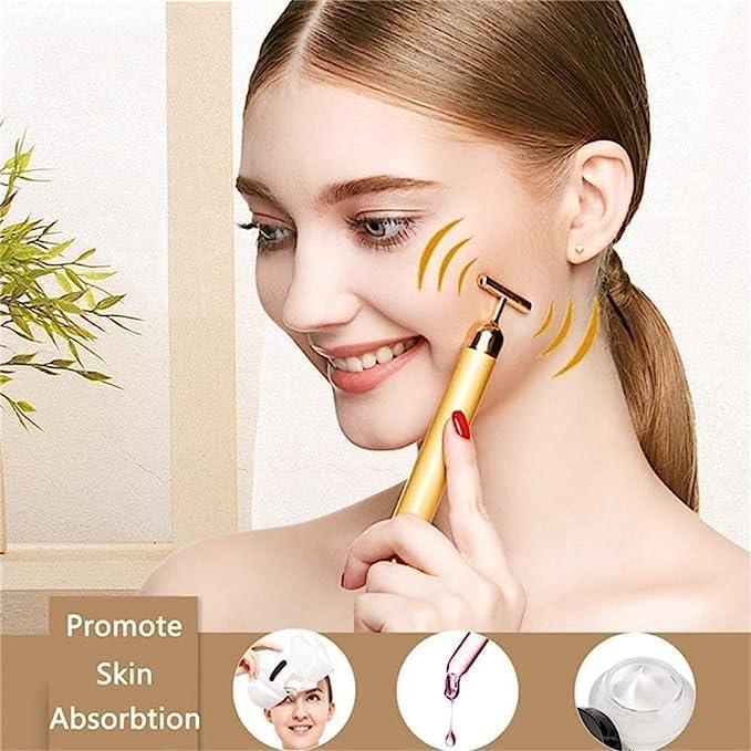 🔥 HOT SALE 🔥 24K Gold Electric Facial Massage Roller 🌟50% OFF🌟🌟