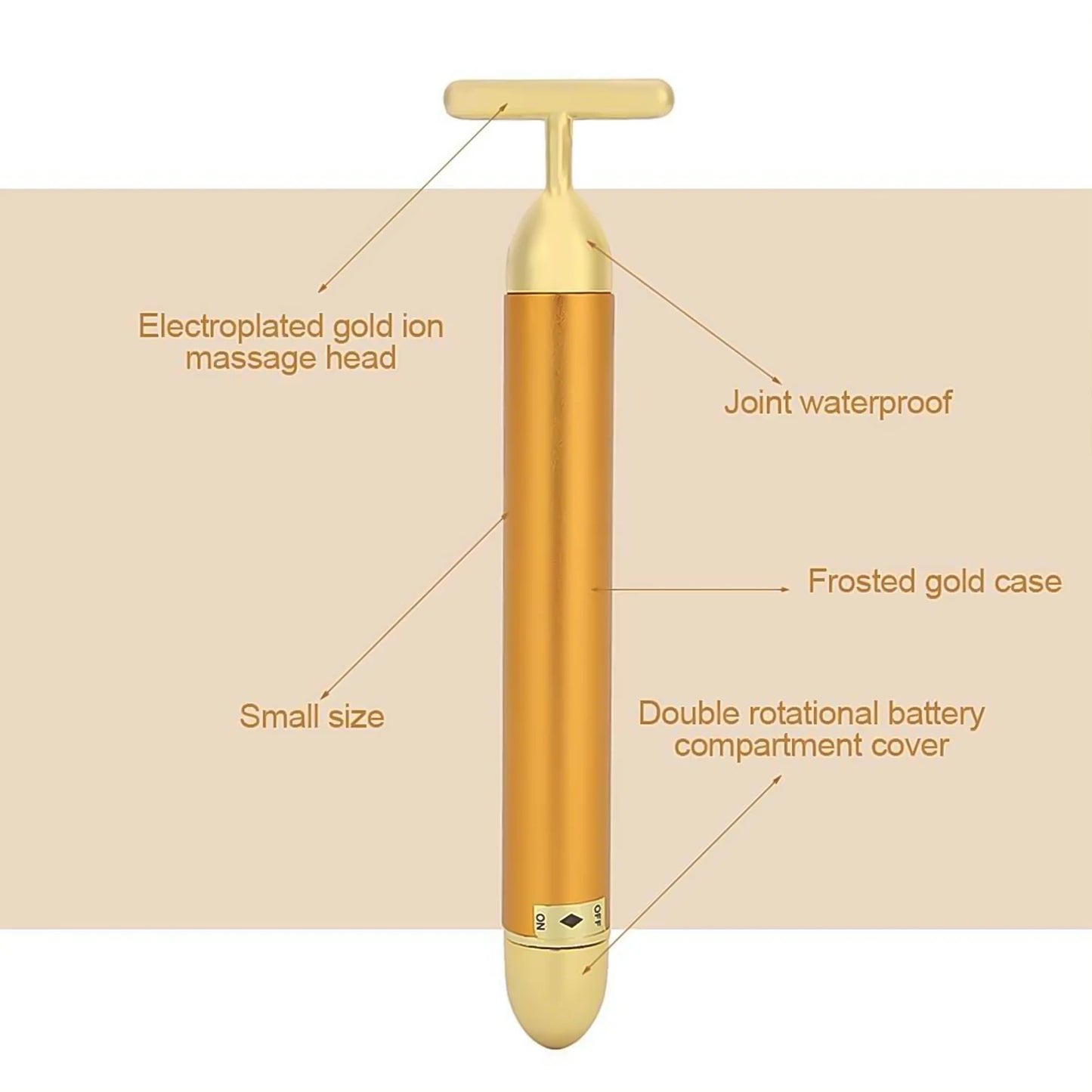 🔥 HOT SALE 🔥 24K Gold Electric Facial Massage Roller 🌟50% OFF🌟🌟