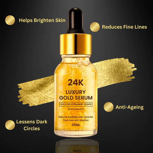 24K Gold Face Serum - ❤️BUY 1 GET 1 Free❤️ (🔥Best Selling Serum in UK,US, INDIA)