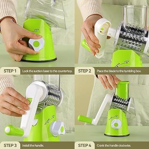 4 in 1 Rotary Vegetable Cutter & Slicer - Kitchen Gadget🔥 (⭐⭐⭐⭐⭐ 4.9 / 5 Reviews)