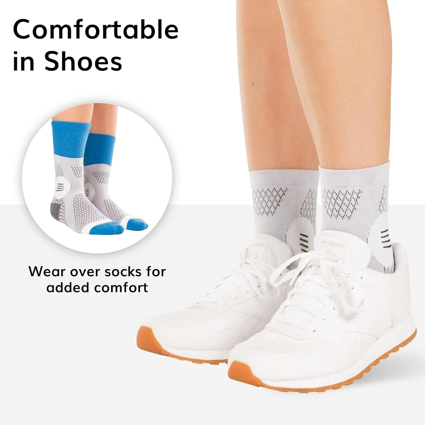 Bamboo Compression Swelling/Pain Healing Socks (Pack of 2)