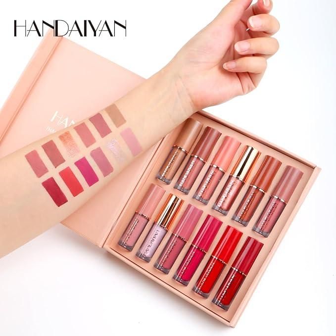 12 Colors Handaiyan Velvet Matte Liquid Lipstick Set