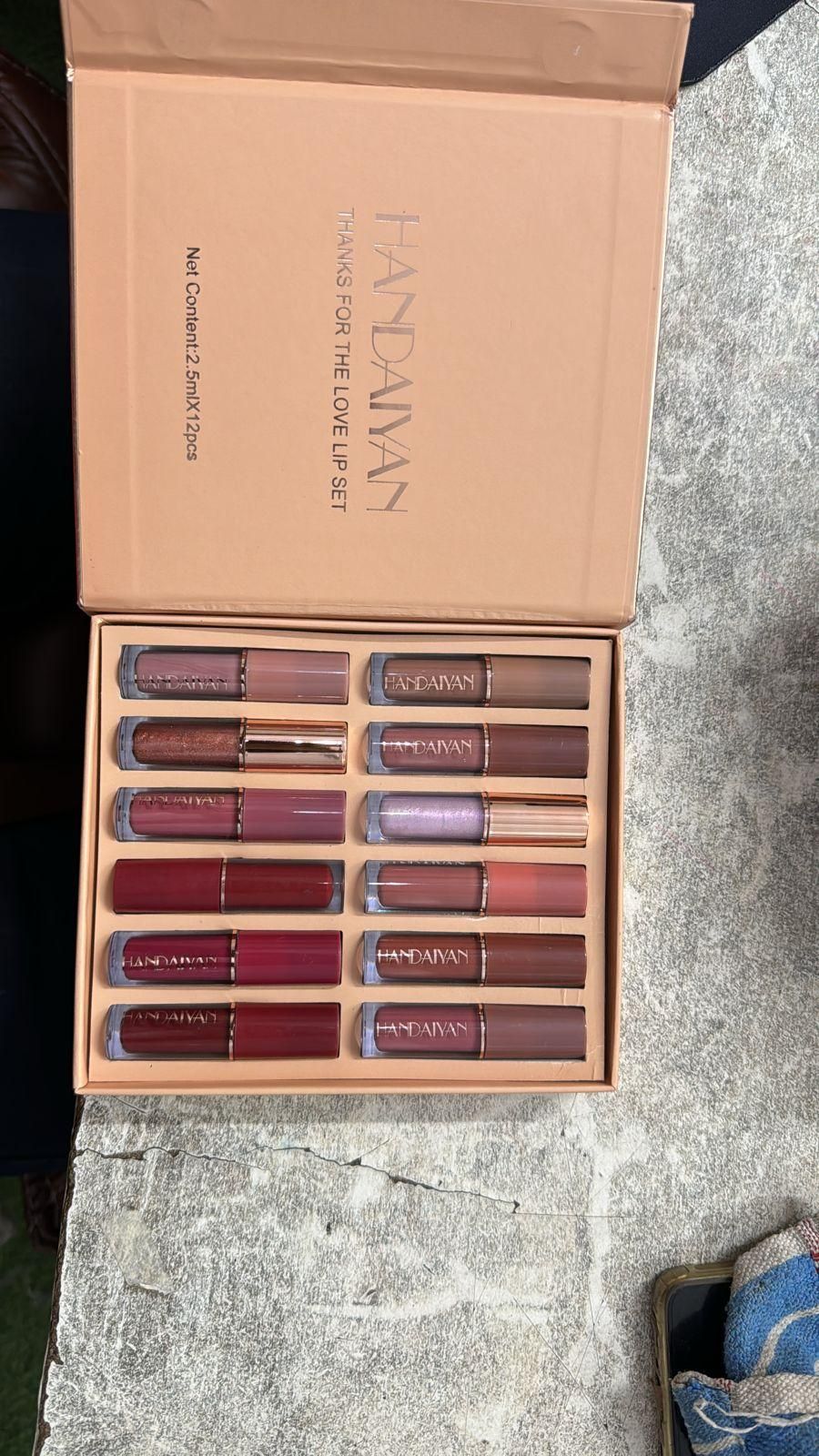 12 Colors Handaiyan Velvet Matte Liquid Lipstick Set