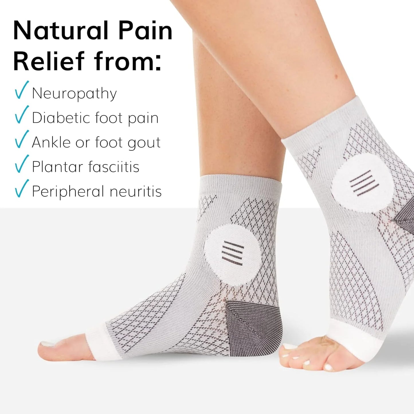 Bamboo Compression Swelling/Pain Healing Socks (Pack of 2)