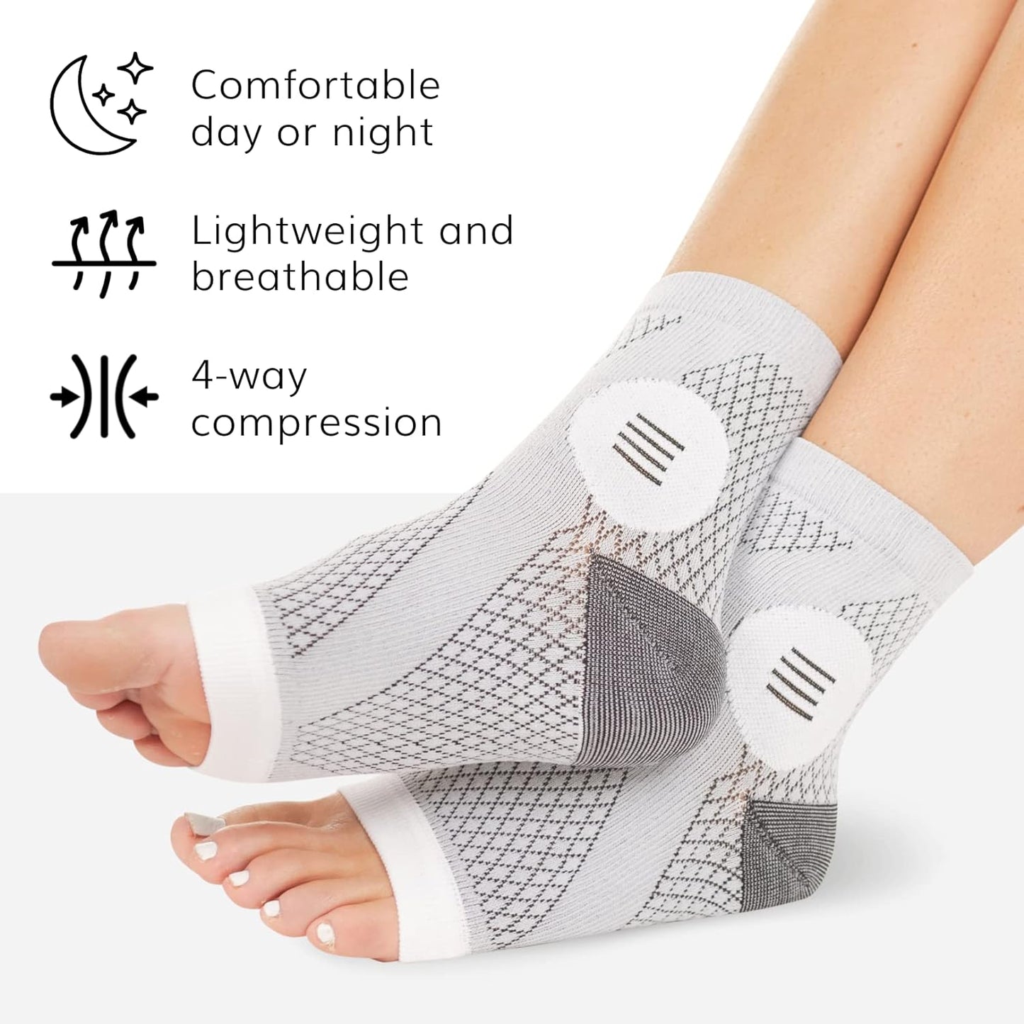 Bamboo Compression Swelling/Pain Healing Socks (Pack of 2)