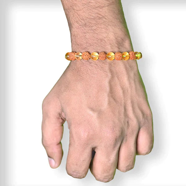📿Rudraksha & Citrine Bracelet With Evil Eye Protection | The Key to Success & Happiness | 🔥BUY 1 GET 1 FREE🔥